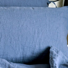 soft linen duvet cover pillow funda nordica almohada lino blue azul 1b