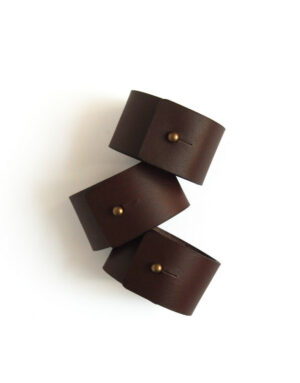 Leather napkin rings from Linoroom