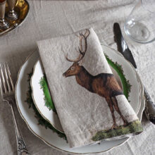 Linen napkin Wild Deer from Linoroom Linen napkins Wild Animals from Linoroom