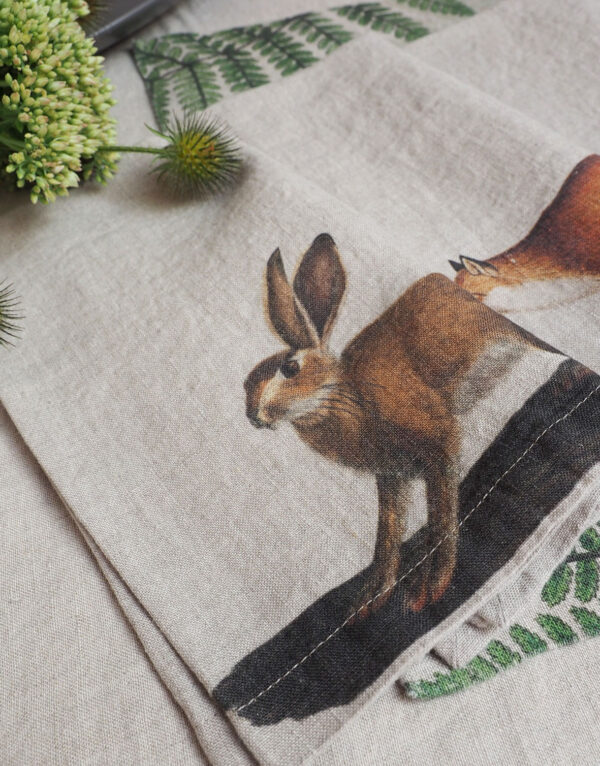 Rabbit-linen-napkin-Linoroom