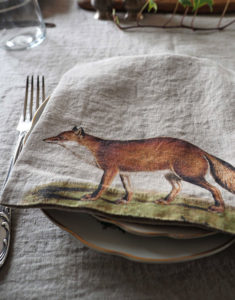 fox-linen-napkin Linen napkins Wild Animals from Linoroom
