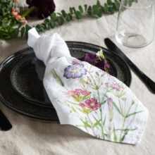 Wildflowers linen napkin set by Linoroom