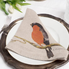 Printed-napkins-garden birds-bullfinch