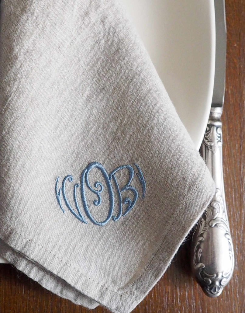 100 Linen Personalized Napkins │ Wedding Napkins │ LINOROOM