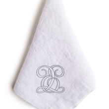 Printed monogrammed wedding linen napkins linoroom 1 sm