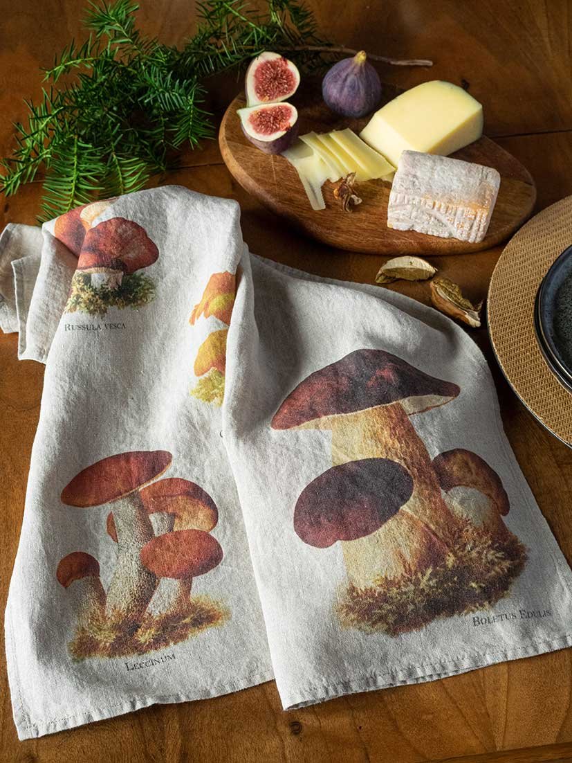  Kitchen Towels Farmhouse Fall Mushroom Dish Towels for