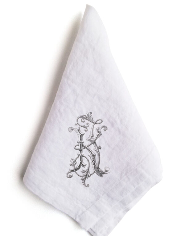 Custom Monogrammed Linen Wedding Napkins from Linoroom