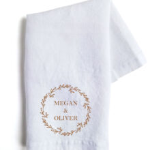 Custom printed monogram wedding linen napkins from Linoroom