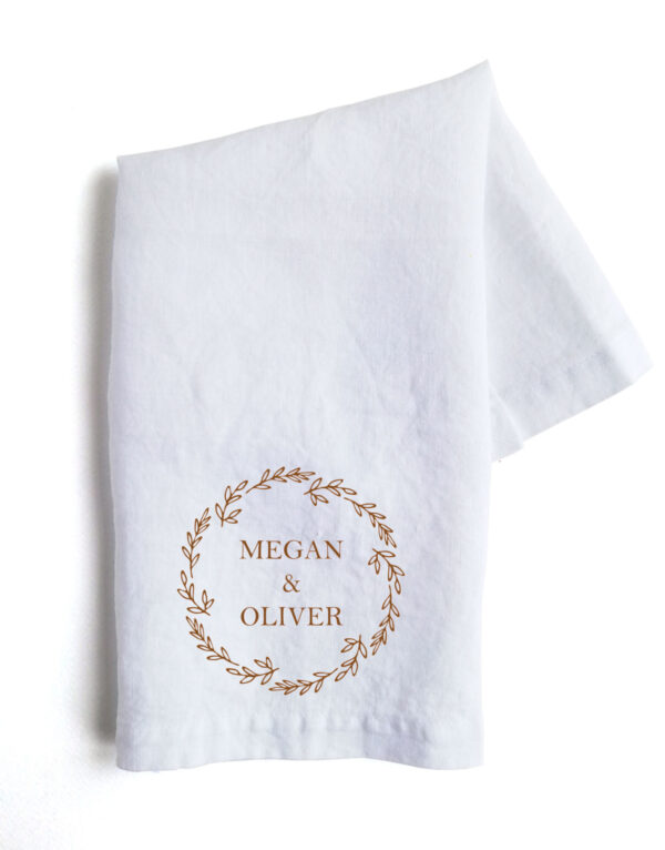 Custom printed monogram wedding linen napkins from Linoroom