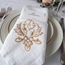 Monogrammed Linen Wedding Napkins from Linoroom