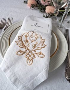 Monogrammed Linen Wedding Napkins from Linoroom
