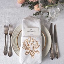 Custom Monogrammed Linen Wedding Napkins from Linoroom