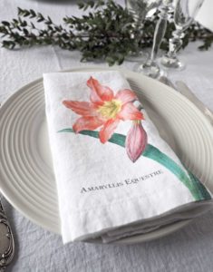 pink-linen-floral-napkins10 Pink Flower Linen Napkins from Linoroom