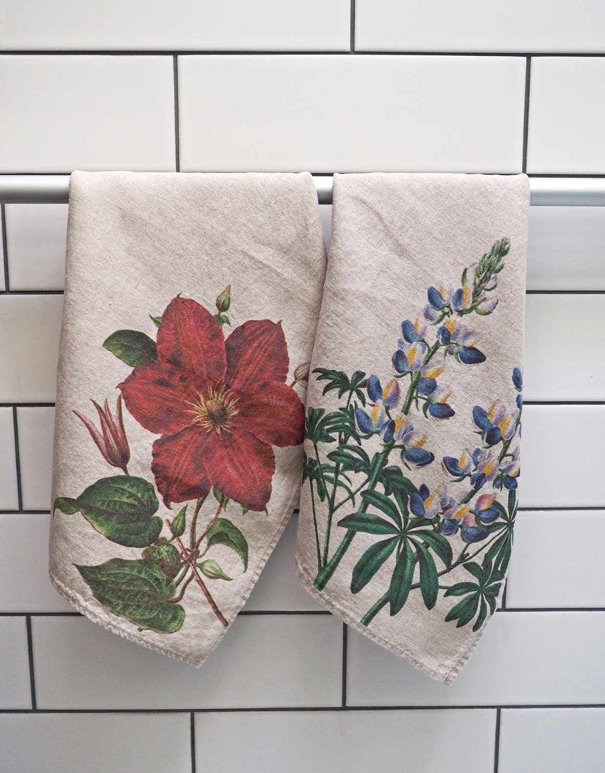 floral kitchen towels