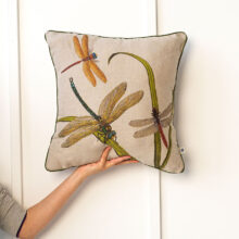 2004SUR-LD-Linoroom-Cushion-lakeside-dragonflies-LR2 Dragonflies Linen Cushion Cover