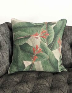 Green and Black 45cm Tropical Outdoor Cushion Cover 