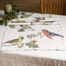 Small birds Table Runner by Linoroom