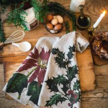 Christmas kitchen towels by Linoroom