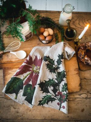 Christmas kitchen towels by Linoroom