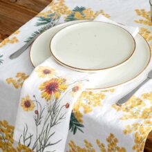 3002SU-YFP6O-Linoroom-Napkins-Yellow-flowers-Vertical-LR7