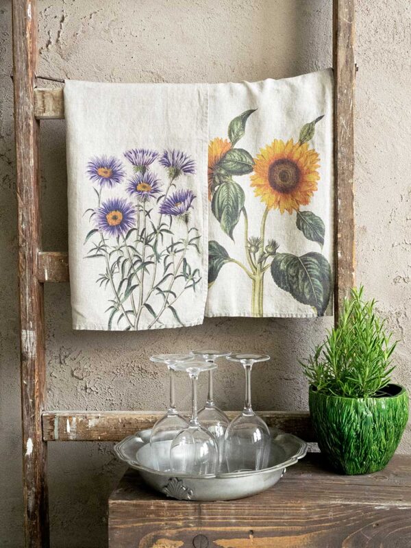 6001M-CF-Linoroom-Kitchen-Towels-Aster-and-Sunflower-Vertical-LR6