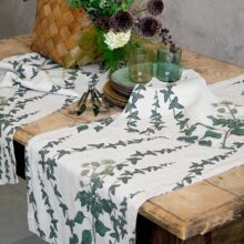 Ivy linen table runner by linoroom
