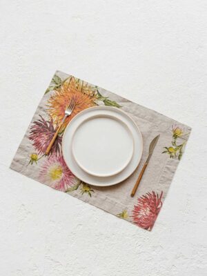Country flowers linen placemats by linoroom