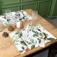Linen Christmas Placemats by Linoroom