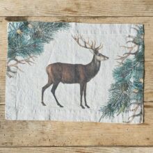 8003SUM-NA1-Linoroom-Placemat-Wild-Deer-Vertical-LR1 Wild Deer linen placemats by linoroom