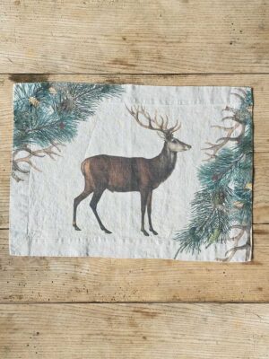 Wild Deer linen placemats by linoroom