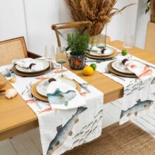 8002SUR-SFO-Linoroom-table-runner-sea-fish-WEB-LR3 Sea Fish Linen Table runner by Linoroom