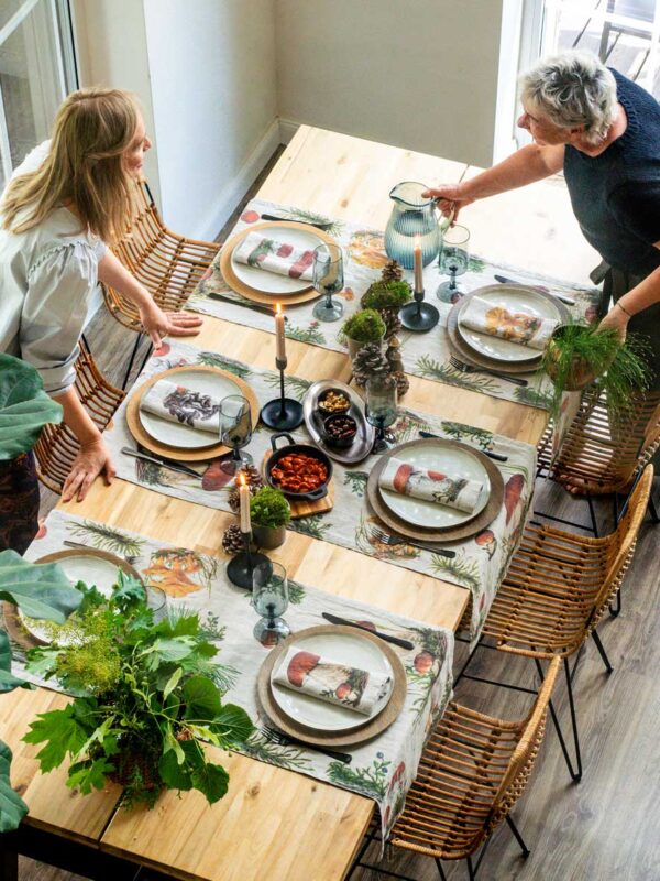 Mushrooms linen napkins by linoroom