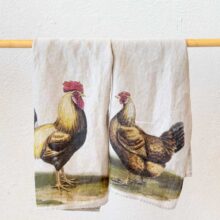 6001M-RH-Linoroom-kitchen-towels-Rooster-and-Hen-LR9