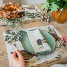 8003SUM-FB-Linoroom-Placemats-Forest-Birds-LR2 Forest Birds linen placemats by Linoroom