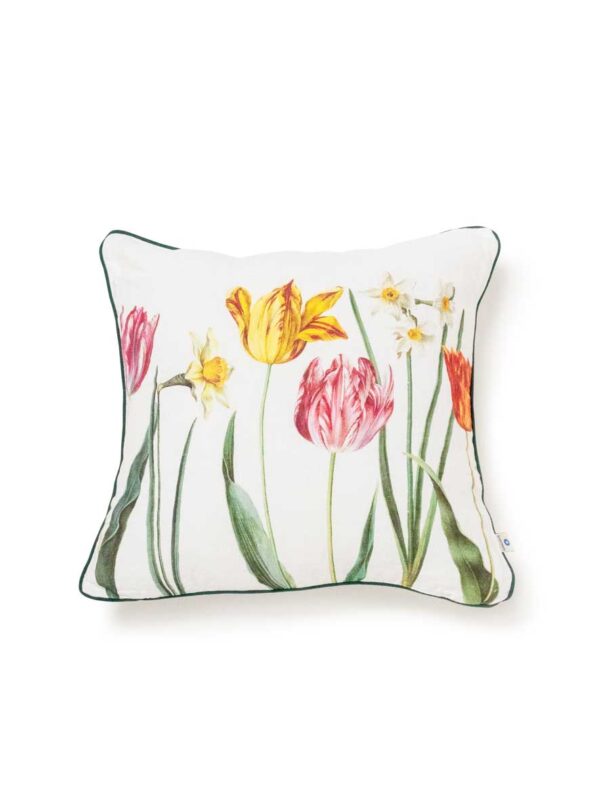 2004SUR-TW-Linoroom-Cushion-Cover-Tulips-Vertical-LR1 Floral linen cushion cover by Linoroom