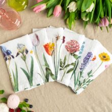 3002SU-EFP6W-Linoroom-Napkins-Early-Flowers-Vertical-LR1 Early Flowers white linen napkins by Linoroom