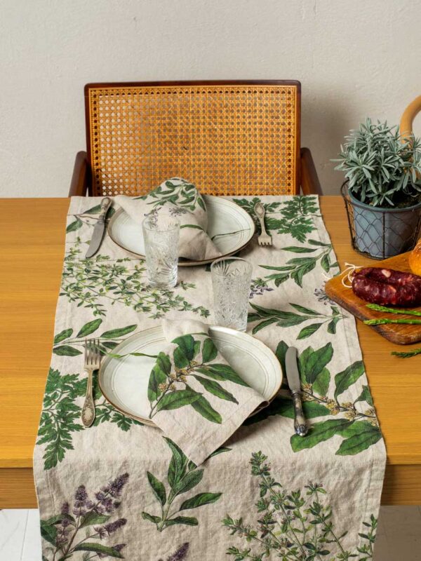 8002SUR-FH-Linoroom-Table-Runner-Fine-Herbs-Vertical-LR1