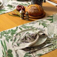 8002SUR-FH-Linoroom-Table-Runner-Fine-Herbs-Vertical-LR3 Fine Herbs linen table runner by Linoroom