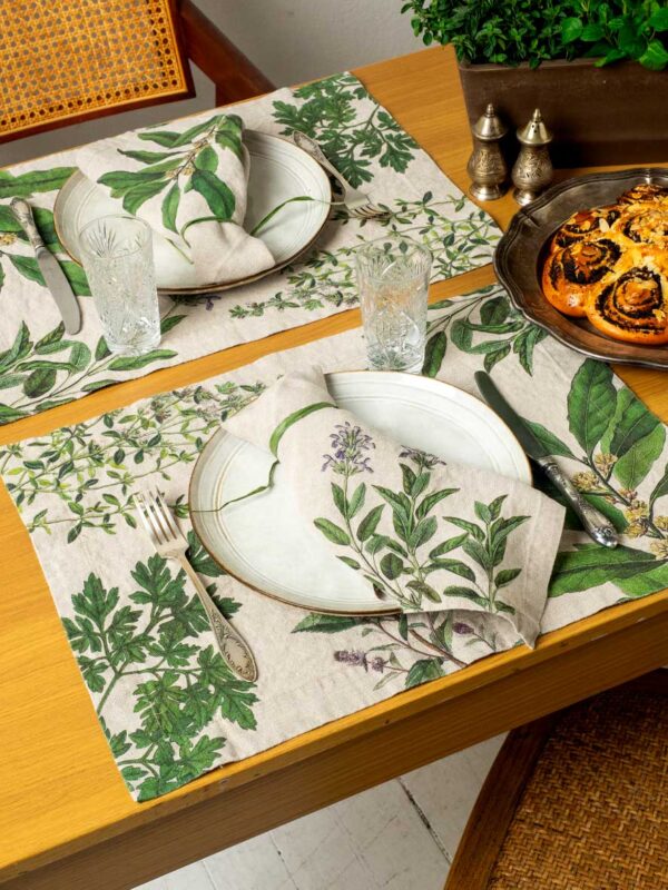 8003SUM-FH-Linoroom-Placemats-Fine-Herbs-Vertical-LR2 Fine Herbs Linen placemats by Linoroom