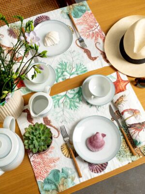 Ocean Animals linen placemats by Linoroom