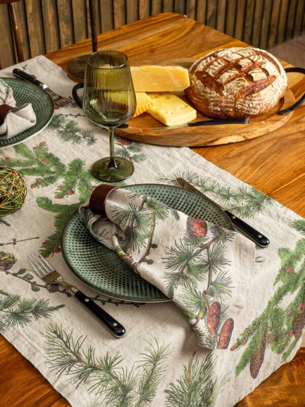Shady Conifers linen napkins by Linoroom