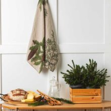 Juniper and Spruce linen kitchen towels by linoroom