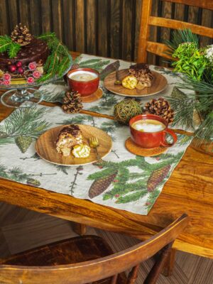Shady Conifers linen placemats by Linoroom
