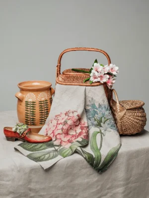 Hydrangeas Linen Teat Towels by Linoroom
