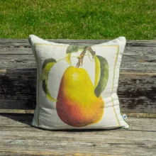 Pear linen cushion by Linoroom