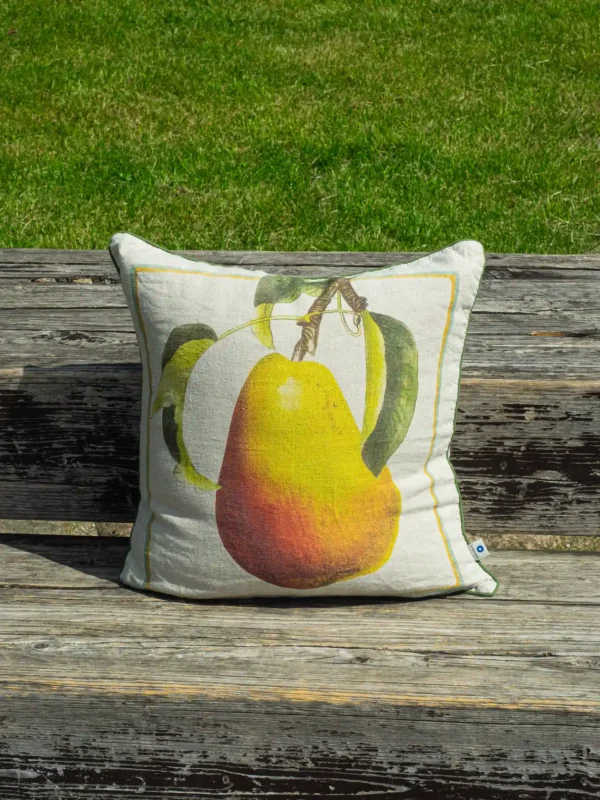 Pear linen cushion by Linoroom