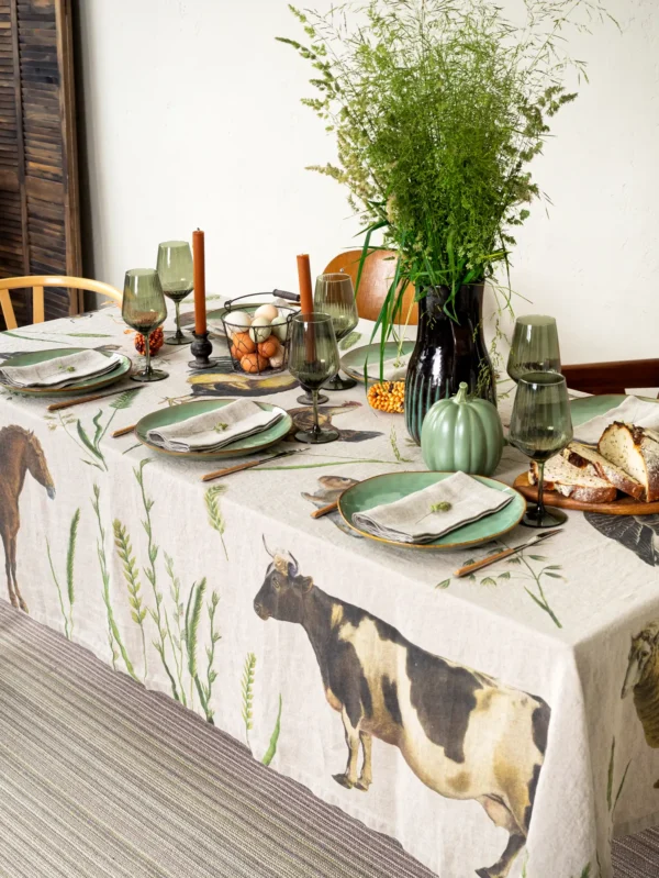 4006S-FA Linoroom Tablecloth Farm Animals WEB 18