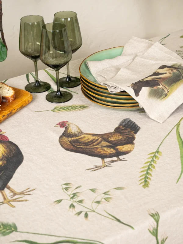 4006S-FA Linoroom Tablecloth Farm Animals WEB 9