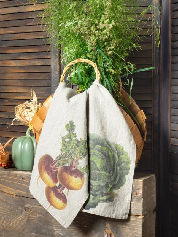 6001M Linoroom Kitchen Towel Cabbage and Turnip WEB 3
