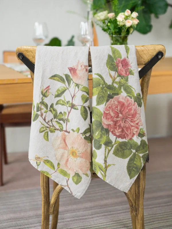 6001M-RS Linoroom Kitchen Towels Roses WEB 2